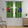 Brebasf American Football Sports Games Perforated Window Treatments,Abstract Rugby Ball Helmet Design Curtain Suitable for Bedroom,Living Room,Kitchen-2 Panels 63" L x27.5 W view 4