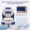 Deckpro Deluxe Low Back Boat Seat, Fold-Down Fishing Boat Seat Grey/Blue (2 Seats) view 3