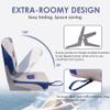 Deckpro Deluxe Low Back Boat Seat, Fold-Down Fishing Boat Seat Grey/Blue (2 Seats) view 4