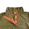Mens Corduroy Sweatshirts Mock Neck Pullover Sweaters with Elbow Patches Lapel Collar Button Up Long Sleeve Henleys view 3