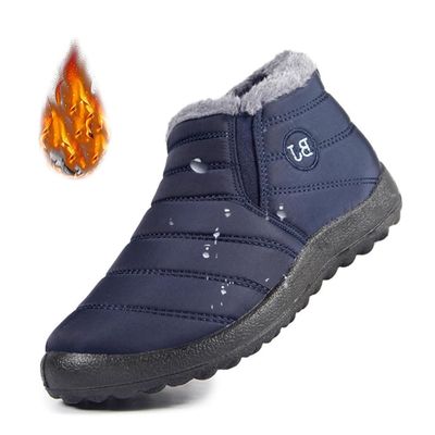 ACE4U Gallen Waterproof Boots, Bj Short Winter Boots for Women Waterproof Snow Boots, Anti-Slip Warm Ankle Boots (Color : Blue, Size : 35)
