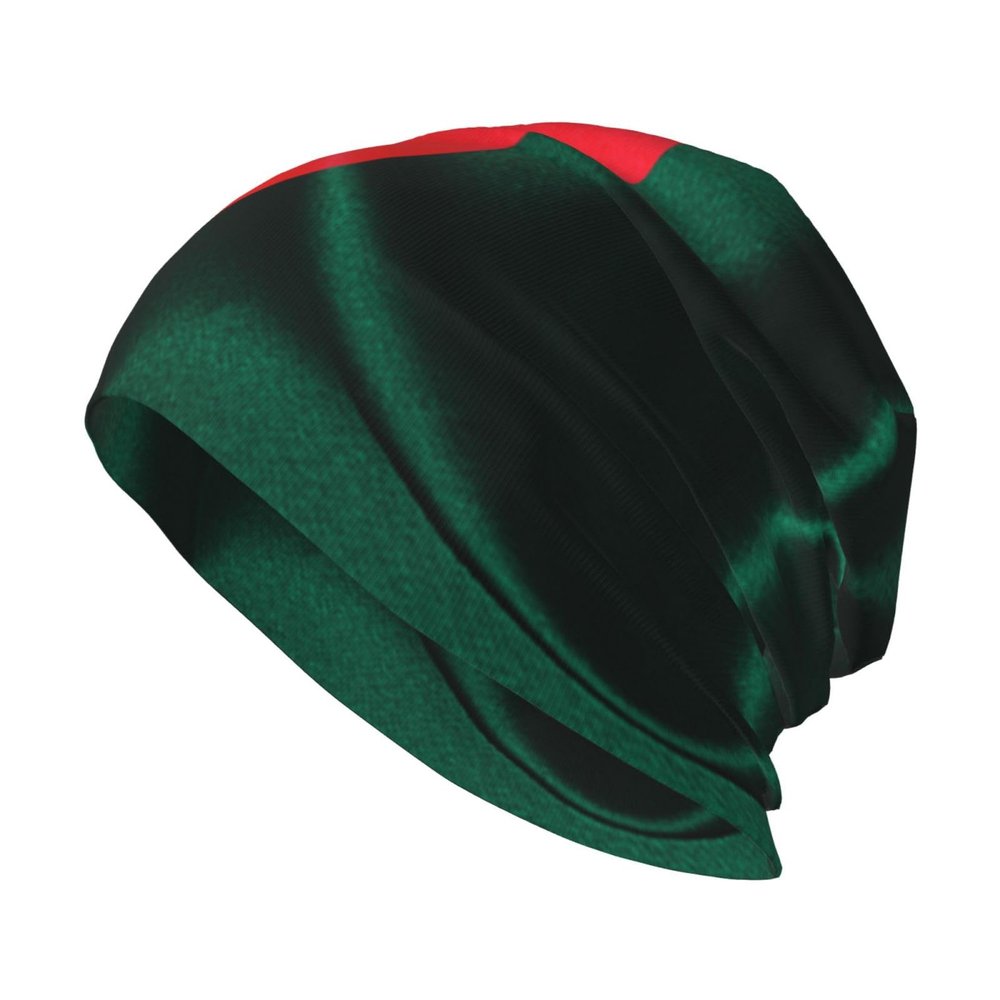 Bangladesh Flag Beanie Skull Cap Warm Knit Slouchy Hat for Women Men Black