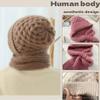 Integrated Ear Protection Windproof Cap Scarf,Integrated Velvet and Thickened Hat and Scarf Set for Women (Blue,L) view 3
