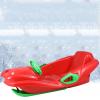 Children's Sledge, Thickened Double Sledge, Snow Sledge with Backrest, Multi-Coloured Sledges, Plastic Sledge view 1