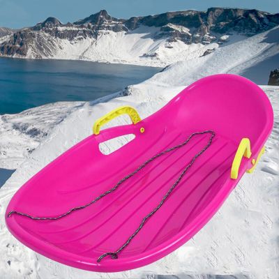 Children's Sledges, Winter Tandem Sledges, Thickened Plastic Sledges, Sledges with Brakes and Pull Ropes