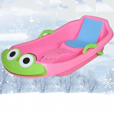 Children's Thick Sled, High Back Double Sled, Wear-Resistant Sled, Multi-Coloured Sled