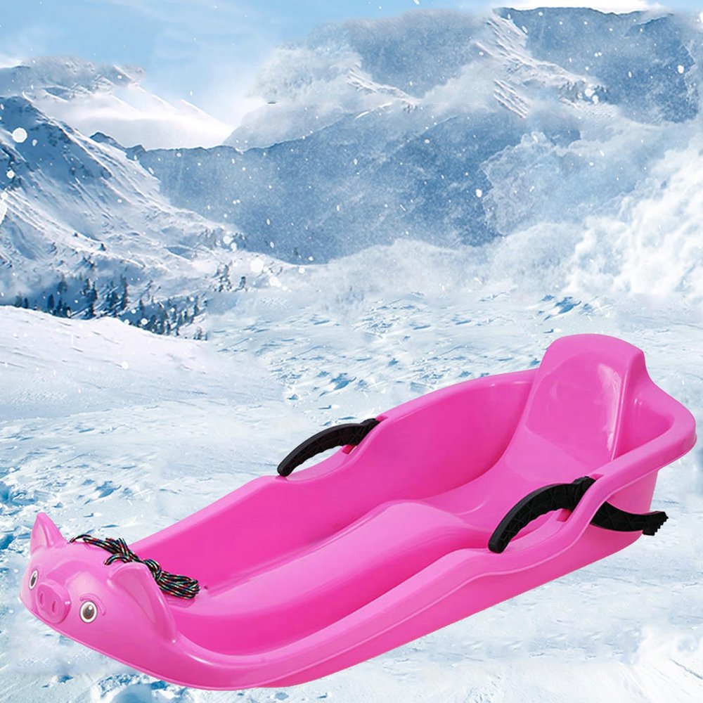 Two-Handle Children's Sledges, Two-Person Padded Sledges, Frost-Resistant and Wear-Resistant Sledges, Sledges with Backrests