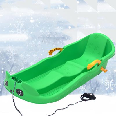 Two-Handle Children's Sledges, Two-Person, Two-Seater Thickened Sledges, Frost-Resistant and Wear-Resistant Sledges, Sledges with Pull Ropes