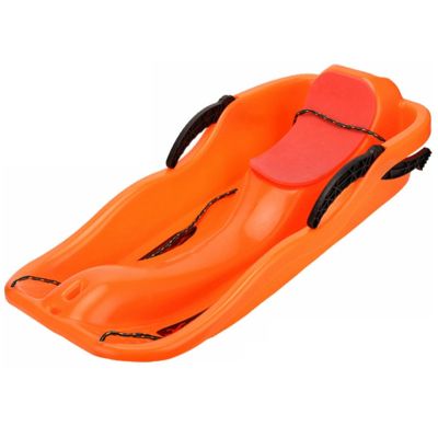 Children's Sledge, Thickened Double Sledge, Multi-Coloured Plastic Sledge, Sledge with Backrest