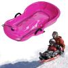 Children's Sledge, Thickened Double Sledge, Sledge with Backrest, Sledge with Brake Pull Rope view 1