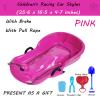 Children's Sledge, Thickened Double Sledge, Sledge with Backrest, Sledge with Brake Pull Rope view 2