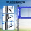 Heavy Duty Professional Volleyball Net Set for Backyard & Beach, 32-Ply Reinforced Net with Steel Anti-Sag Winch, Height-Adjustable Rust-Proof Aluminum Poles & Portable Carry Bag view 2