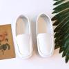 Toddler Boys Girls Loafer Shoes Soft Synthetic Leather Slip On occasin Flat Boat Dress Shoes for (White, 6 Infant) view 3