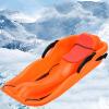 Children's Sledge, Thickened Double Sledge, Sledge with Backrest, Multi-Coloured Plastic Sledge view 1