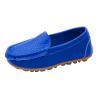 Toddler Boys Girls Loafer Shoes Soft Synthetic Leather Slip On occasin Flat Boat Dress Shoes for (Blue, 2 Big Kids) view 1