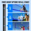 Outdoor Volleyball Net for Backyard, 32FT Anti-Sag Net with Steel Poles view 3