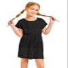 Haloumoning Girls Crochet Swim Beach Cover Up Short Sleeve Swimsuits Long Beach Dress 5-14 Years view 3