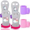 Amrta Gymnastics Grips Wristbands Sets for Girls Youth Kids 2 Pair Palm Protection Equipment with Wrist Support, Gymnastic Bar Grip Gloves Set Weightlifting Sports Workout (Pony&Never Give Up, S) view 1