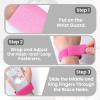 Amrta Gymnastics Grips Wristbands Sets for Girls Youth Kids 2 Pair Palm Protection Equipment with Wrist Support, Gymnastic Bar Grip Gloves Set Weightlifting Sports Workout (Pony&Never Give Up, S) view 3