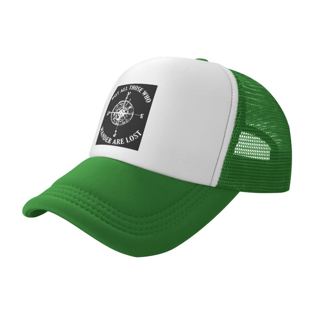 Funny Not All Those Who Wander are Lost Unisex Baseball Cap Vintage Low Profile Trucker Hats Adjustable,Black