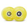 CLAS Fox Roller Skate Wheels Luminous Light up with Shining Dots and ABEC-9 Bearings Installed 65mm X 35mm 82A 8 PCS Outdoor or Indoor for Double Row Skating (Fluo. Yellow) view 1