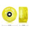 CLAS Fox Roller Skate Wheels Luminous Light up with Shining Dots and ABEC-9 Bearings Installed 65mm X 35mm 82A 8 PCS Outdoor or Indoor for Double Row Skating (Fluo. Yellow) view 3