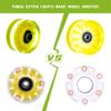 CLAS Fox Roller Skate Wheels Luminous Light up with Shining Dots and ABEC-9 Bearings Installed 65mm X 35mm 82A 8 PCS Outdoor or Indoor for Double Row Skating (Fluo. Yellow) view 4