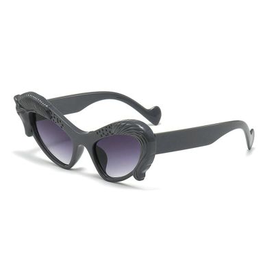 helena Vintage cat eye Sunglasses For Women Fashion Candy Color Y2k Funny Sun Glasses Female Elegant Sexy Shades Uv400 (gray)