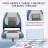 Deckpro Economy Low Back Boat Seat, Fold-Down Fishing Boat Seat Gray/Charcoal/Blue (2 Seats) view 2