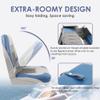 Deckpro Economy Low Back Boat Seat, Fold-Down Fishing Boat Seat Gray/Charcoal/Blue (2 Seats) view 3