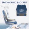 Deckpro Economy Low Back Boat Seat, Fold-Down Fishing Boat Seat Gray/Charcoal/Blue (2 Seats) view 4