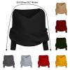 Women Knit Sweater Tops Scarf Winter Scarf Winter Shawl Wrap Scarf with Sleeve Warm Wrap Scarf Shawl (Black, One Size) view 4