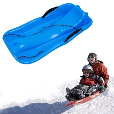 Children's Sledges, Two-Person Sledges, Thickened Plastic Sledges, Sledges with Backrests and Pull Ropes