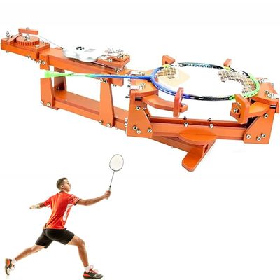 NYMFEA Badminton Racket String Machine,6-Point Fixed 60lb Winch Type Badminton Threading Machine,360 Turntable Rotation with Tools and Accessories