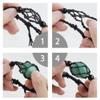Anjiucc 9 PCS Crystal Necklace and 9 PCS Crystal Gem Bracelet Cord Empty Stone Holder Hand-Woven Necklace Cord with Adjustable for Stone Necklace DIY Bracelet (Black) view 3