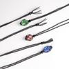 Anjiucc 9 PCS Crystal Necklace and 9 PCS Crystal Gem Bracelet Cord Empty Stone Holder Hand-Woven Necklace Cord with Adjustable for Stone Necklace DIY Bracelet (Black) view 4