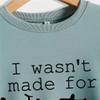 ESIKAH I wasn't Made for Winter Sweatshirt Women Funny Cold Saying Graphic Shirt Fall Winter Sweater Crewneck Pullover Tops Beige view 3