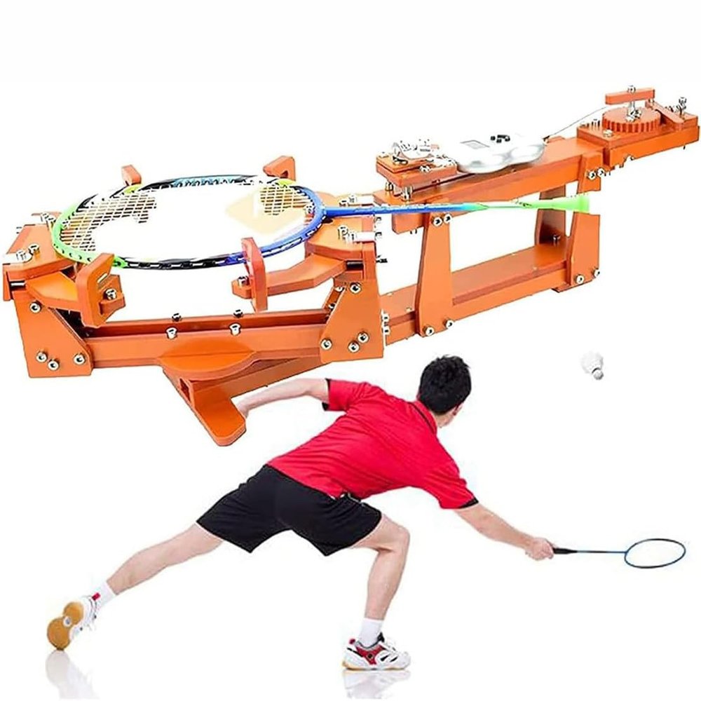 NYMFEA Tennis Racquet Stringing Machine, Tabletop Racket String Machine with Tools and Accessories - Tennis, Squash and Badminton Racket Stringer, 6-Point Fixed