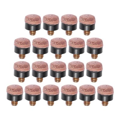BESPORTBLE 25pcs Leather Pool Cue Tips Screw Billiard Cue Tips Replacement for Enhanced Game Convenient and Easy to Install for Billiards