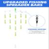 BLUEWING 36" Upgraded Fishing Spreader Bar Splasher Offshore Trolling Spreader Bar with 6" Bulb Squids and 316 Stainless Steel Rod for Wahoo Tuna Marlin Mahi Mahi, Yellow/Green view 2