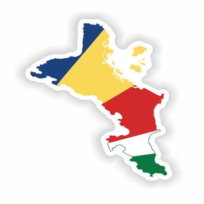1x Seychelles Map Flag Project - Car Vinyl Waterproof Sticker - 5cm