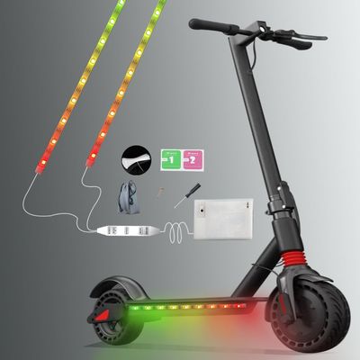 2 Strip 50CM Electric LED Bicycle Scooter Lights Night Cycling Colorful Lamp Waterproof Safety Skateboard Scooter Lights