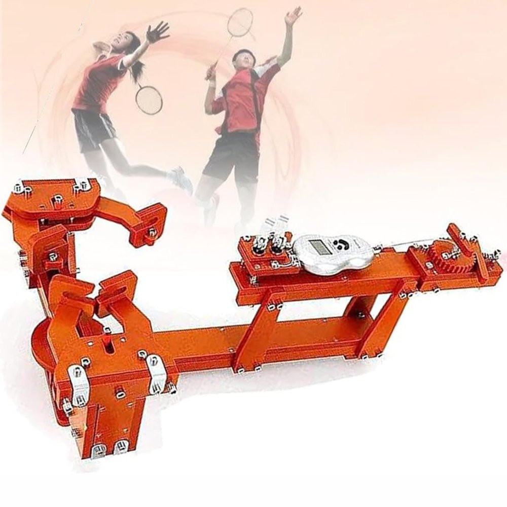 NYMFEA Badminton Racket String Machine, Racket Stringing Machine, 6-Point Fixed 60lb Badminton String Machine/Digital Display, Squash, Tennis or Badminton Rackets