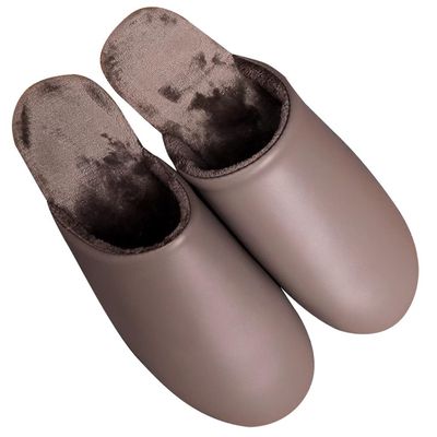 GHYUBYER Womens Winter Slippers Fuzzy House Comfy Slip Shoes Indoor Outdoor Anti Skid Rubber Sole (Color : Silver Gray, Size : 39/40 EU)