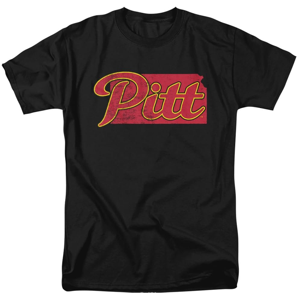 Pitt State University Official State Shape Unisex Adult T Shirt,Pitt State Gorillas, 4X-Large