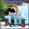 ALEVMOOM Upgraded XXL 19.7" Collapsible Stool with Cushion, Heavy Duty Portable Folding Stool Max Load 1000 lbs, Retractable Telescoping Foldable Seat Chair for Camping Fishing Travel view 4
