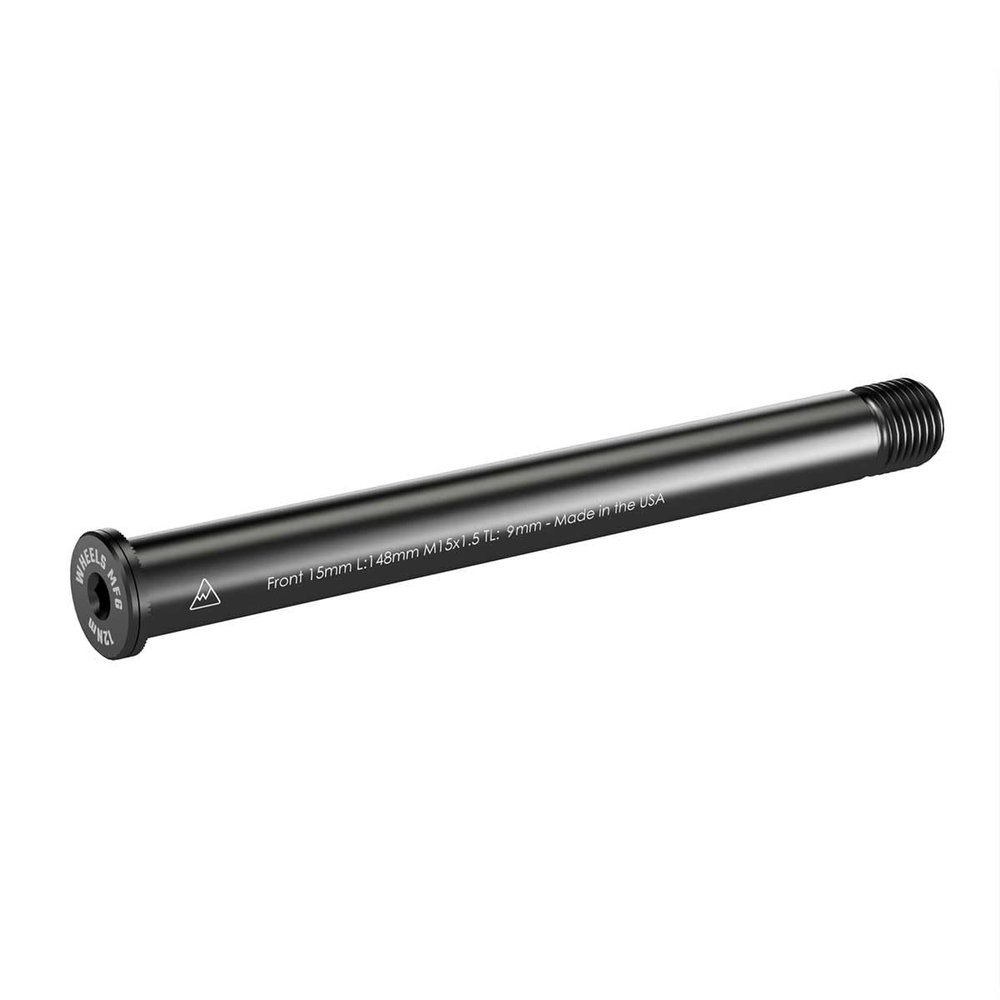 Wheels MFG Front Thru Axle M15 x 1.5 x 9, 148mm, Black