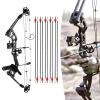 Compound Bow Arrow Set for Youth Adults Beginner, 24"-29.5" Draw Length Right Hand Hunting Bow Archery Set with 12 Arrows, Illumination System and a Level view 1