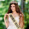 Birthday Sash and Crown for Women, Gold Crystal Princess Tiaras Rhinestone Queen Headband Wedding Bridal Hair Accessories, Birthday Prom Pageant Party Coming of Age Ceremony Photo Props view 2