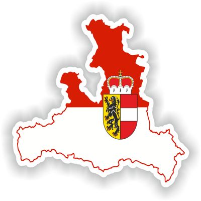 1x Salzburg Map Flag Project - Car Vinyl Waterproof Sticker - 20cm
